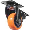 imageVEVOR Caster Wheels 4inch Swivel Plate Casters Set of 4 with Security AB Locking No Noise PVC Wheels Heavy Duty 350 lbs Load Capacity Per Caster NonMarking Wheels for Cart Furniture Workbench3inch