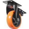 imageVEVOR Caster Wheels 4inch Swivel Plate Casters Set of 4 with Security AB Locking No Noise PVC Wheels Heavy Duty 350 lbs Load Capacity Per Caster NonMarking Wheels for Cart Furniture Workbench4 inch