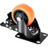 imageVEVOR Caster Wheels 4inch Swivel Plate Casters Set of 4 with Security AB Locking No Noise PVC Wheels Heavy Duty 350 lbs Load Capacity Per Caster NonMarking Wheels for Cart Furniture Workbench3inch