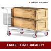 imageVEVOR Caster Wheels Set of 4 6quot Heavy Duty Casters 2 Rigid and 2 Swivel Casters with Side Brake Polyurethane Iron Core Plate 4000LBS Capacity