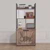 imageVEVOR Cat Litter Box Enclosure Furniture 236 in Hidden Litter Box Cabinet with Storage Shelves Modern Style Waterproof Cat Washroom Side Table Cat House Fit Most of Litterbox for Living Room