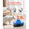 imageVEVOR Ceramic Cat Water Fountain 21L71oz Cupcake Pet Fountain Porcelain Cat Water Dispenser with UltraQuiet Pump 360 Drinking Area and MultiLayer Filtration System for Cats and Dogs Blue