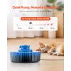 imageVEVOR Ceramic Cat Water Fountain 21L71oz Cupcake Pet Fountain Porcelain Cat Water Dispenser with UltraQuiet Pump 360 Drinking Area and MultiLayer Filtration System for Cats and Dogs Blue