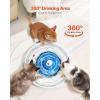imageVEVOR Ceramic Cat Water Fountain 21L71oz Cupcake Pet Fountain Porcelain Cat Water Dispenser with UltraQuiet Pump 360 Drinking Area and MultiLayer Filtration System for Cats and Dogs Blue