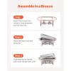 imageVEVOR Chafing Dish Buffet Set 8 Qt 2 Pack Stainless Steel Chafer with 2 Full Size Pans Rectangle Catering Warmer Server with Glass Lid Water Pan Folding Stand Fuel Holder for Wedding Party BanquetRose Gold