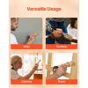 imageVEVOR Chalk Wax Paint Brush 4 Piece Wax Paint Brush Stain Brushes for Furniture Acrylic PaintingMilk PaintHome Decor Natural Bristle Round Oval Chalk Paint Brushes for All Painting and Waxing4 PCS