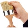 imageVEVOR Chalk Wax Paint Brush 4 Piece Wax Paint Brush Stain Brushes for Furniture Acrylic PaintingMilk PaintHome Decor Natural Bristle Round Oval Chalk Paint Brushes for All Painting and Waxing4 PCS