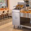 imageVEVOR Commercial Deep Fryer 3Burner Fryer for Restaurants Stainless Steel Floor Standing Deep Fryers with Dual Baskets and Adjustable Temperature Natural Gas Powered 40 lbs Capacity 90000 BTUNatural Gas Powered