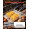 imageVEVOR Commercial Deep Fryer 3Burner Fryer for Restaurants Stainless Steel Floor Standing Deep Fryers with Dual Baskets and Adjustable Temperature Natural Gas Powered 40 lbs Capacity 90000 BTUNatural Gas Powered