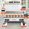 imageVEVOR Commercial Electric Griddle 22quot 1600W Countertop Flat Top Griddle Stainless Steel Teppanyaki Grill wIron Cooking Plate 122572 Adjustable Temp Control 2 Shovels ampamp Brushes 110V30inch 220VNo Plug