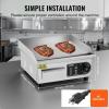 imageVEVOR Commercial Electric Griddle 22quot 1600W Countertop Flat Top Griddle Stainless Steel Teppanyaki Grill wIron Cooking Plate 122572 Adjustable Temp Control 2 Shovels ampamp Brushes 110V14 inch