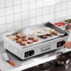 imageVEVOR Commercial Electric Griddle 22quot 1600W Countertop Flat Top Griddle Stainless Steel Teppanyaki Grill wIron Cooking Plate 122572 Adjustable Temp Control 2 Shovels ampamp Brushes 110V30inch 220VNo Plug