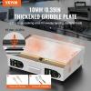 imageVEVOR Commercial Electric Griddle 22quot 1600W Countertop Flat Top Griddle Stainless Steel Teppanyaki Grill wIron Cooking Plate 122572 Adjustable Temp Control 2 Shovels ampamp Brushes 110V26inch110VNo Plug