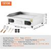 imageVEVOR Commercial Electric Griddle 22quot 1600W Countertop Flat Top Griddle Stainless Steel Teppanyaki Grill wIron Cooking Plate 122572 Adjustable Temp Control 2 Shovels ampamp Brushes 110V26inch110VNo Plug