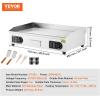 imageVEVOR Commercial Electric Griddle 22quot 1600W Countertop Flat Top Griddle Stainless Steel Teppanyaki Grill wIron Cooking Plate 122572 Adjustable Temp Control 2 Shovels ampamp Brushes 110V30inch110VNo Plug