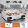 imageVEVOR Commercial Electric Griddle 22quot 1600W Countertop Flat Top Griddle Stainless Steel Teppanyaki Grill wIron Cooking Plate 122572 Adjustable Temp Control 2 Shovels ampamp Brushes 110V30inch110VNo Plug
