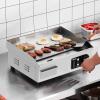 imageVEVOR Commercial Electric Griddle 22quot 1600W Countertop Flat Top Griddle Stainless Steel Teppanyaki Grill wIron Cooking Plate 122572 Adjustable Temp Control 2 Shovels ampamp Brushes 110V18 inch