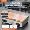 imageVEVOR Commercial Electric Griddle 22quot 1600W Countertop Flat Top Griddle Stainless Steel Teppanyaki Grill wIron Cooking Plate 122572 Adjustable Temp Control 2 Shovels ampamp Brushes 110V30inch110VNo Plug