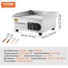 imageVEVOR Commercial Electric Griddle 22quot 1600W Countertop Flat Top Griddle Stainless Steel Teppanyaki Grill wIron Cooking Plate 122572 Adjustable Temp Control 2 Shovels ampamp Brushes 110V14 inch