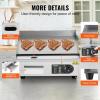 imageVEVOR Commercial Electric Griddle 22quot 1600W Countertop Flat Top Griddle Stainless Steel Teppanyaki Grill wIron Cooking Plate 122572 Adjustable Temp Control 2 Shovels ampamp Brushes 110V18 inch