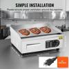 imageVEVOR Commercial Electric Griddle 22quot 1600W Countertop Flat Top Griddle Stainless Steel Teppanyaki Grill wIron Cooking Plate 122572 Adjustable Temp Control 2 Shovels ampamp Brushes 110V18 inch