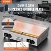 imageVEVOR Commercial Electric Griddle 22quot 1600W Countertop Flat Top Griddle Stainless Steel Teppanyaki Grill wIron Cooking Plate 122572 Adjustable Temp Control 2 Shovels ampamp Brushes 110V30inch 220VNo Plug