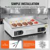 imageVEVOR Commercial Electric Griddle 22quot 1600W Countertop Flat Top Griddle Stainless Steel Teppanyaki Grill wIron Cooking Plate 122572 Adjustable Temp Control 2 Shovels ampamp Brushes 110V26inch110VNo Plug