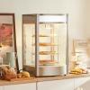 imageVEVOR Commercial Food Warmer Display for 14quot Pizza 4Tier Pizza Warmer with Rotary Steam Heating 86185 Temperature Control and Temp Display 25W Oven Light  Top LED for Pizza Shop Restaurant