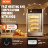 imageVEVOR Commercial Food Warmer Display for 14quot Pizza 4Tier Pizza Warmer with Rotary Steam Heating 86185 Temperature Control and Temp Display 25W Oven Light  Top LED for Pizza Shop Restaurant