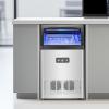 imageVEVOR Commercial Ice Maker 100lbs24H Ice Maker Machine with 28lbs Storage Capacity 40 Ice Cubes in 15 Minutes Freestanding Ice Maker for Bar Home Office Restaurant LED Display SelfCleaning130lbs24H