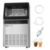 imageVEVOR Commercial Ice Maker Machine 120lbs24H Ice Maker Machine with 33lbs Storage Capacity 55 Ice Cubes in 15 Minutes LED Digital Display Freestanding SelfCleaning for Bar Office RestaurantWhite