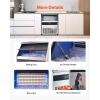 imageVEVOR Commercial Ice Maker Machine 120lbs24H Ice Maker Machine with 33lbs Storage Capacity 55 Ice Cubes in 15 Minutes LED Digital Display Freestanding SelfCleaning for Bar Office RestaurantWhite