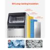imageVEVOR Commercial Ice Maker Machine 120lbs24H Ice Maker Machine with 33lbs Storage Capacity 55 Ice Cubes in 15 Minutes LED Digital Display Freestanding SelfCleaning for Bar Office RestaurantWhite