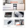 imageVEVOR Commercial Ice Maker Machine 120lbs24H Ice Maker Machine with 33lbs Storage Capacity 55 Ice Cubes in 15 Minutes LED Digital Display Freestanding SelfCleaning for Bar Office RestaurantWhite