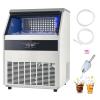 imageVEVOR Commercial Ice Maker Machine 120lbs24H Ice Maker Machine with 33lbs Storage Capacity 55 Ice Cubes in 15 Minutes LED Digital Display Freestanding SelfCleaning for Bar Office RestaurantWhite