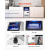 imageVEVOR Commercial Ice Maker Machine 130Lbs24H with 33Lbs Storage 45 Cubes per Cycle Stainless Steel Freestanding ampamp Under Counter Ice Maker with LED Display ampamp SelfCleaning for Home Bar Restaurantwhite