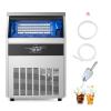 imageVEVOR Commercial Ice Maker Machine 130Lbs24H with 33Lbs Storage 45 Cubes per Cycle Stainless Steel Freestanding ampamp Under Counter Ice Maker with LED Display ampamp SelfCleaning for Home Bar Restaurantwhite