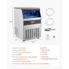 imageVEVOR Commercial Ice Maker Machine 130Lbs24H with 33Lbs Storage 45 Cubes per Cycle Stainless Steel Freestanding ampamp Under Counter Ice Maker with LED Display ampamp SelfCleaning for Home Bar Restaurantwhite