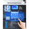imageVEVOR Commercial Ice Maker Machine 130Lbs24H with 33Lbs Storage 45 Cubes per Cycle Stainless Steel Freestanding ampamp Under Counter Ice Maker with LED Display ampamp SelfCleaning for Home Bar RestaurantSilver
