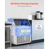 imageVEVOR Commercial Ice Maker Machine 130Lbs24H with 33Lbs Storage 45 Cubes per Cycle Stainless Steel Freestanding ampamp Under Counter Ice Maker with LED Display ampamp SelfCleaning for Home Bar Restaurantwhite