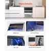 imageVEVOR Commercial Ice Maker Machine 130Lbs24H with 33Lbs Storage 45 Cubes per Cycle Stainless Steel Freestanding ampamp Under Counter Ice Maker with LED Display ampamp SelfCleaning for Home Bar Restaurantwhite