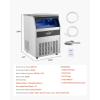 imageVEVOR Commercial Ice Maker Machine 130Lbs24H with 33Lbs Storage 45 Cubes per Cycle Stainless Steel Freestanding ampamp Under Counter Ice Maker with LED Display ampamp SelfCleaning for Home Bar RestaurantSilver