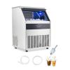 imageVEVOR Commercial Ice Maker Machine 130Lbs24H with 33Lbs Storage 45 Cubes per Cycle Stainless Steel Freestanding ampamp Under Counter Ice Maker with LED Display ampamp SelfCleaning for Home Bar Restaurantwhite