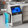 imageVEVOR Commercial Ice Maker Machine 130Lbs24H with 33Lbs Storage 45 Cubes per Cycle Stainless Steel Freestanding ampamp Under Counter Ice Maker with LED Display ampamp SelfCleaning for Home Bar Restaurantwhite