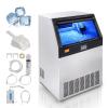 imageVEVOR Commercial Ice Maker Machine 130Lbs24H with 33Lbs Storage 45 Cubes per Cycle Stainless Steel Freestanding ampamp Under Counter Ice Maker with LED Display ampamp SelfCleaning for Home Bar RestaurantSilver