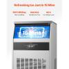 imageVEVOR Commercial Ice Maker Machine 130Lbs24H with 33Lbs Storage 45 Cubes per Cycle Stainless Steel Freestanding ampamp Under Counter Ice Maker with LED Display ampamp SelfCleaning for Home Bar RestaurantSilver