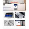 imageVEVOR Commercial Ice Maker Machine 130Lbs24H with 33Lbs Storage 45 Cubes per Cycle Stainless Steel Freestanding ampamp Under Counter Ice Maker with LED Display ampamp SelfCleaning for Home Bar RestaurantBlack