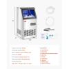imageVEVOR Commercial Ice Maker Machine 130Lbs24H with 33Lbs Storage 45 Cubes per Cycle Stainless Steel Freestanding ampamp Under Counter Ice Maker with LED Display ampamp SelfCleaning for Home Bar Restaurantwhite