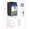 imageVEVOR Commercial Ice Maker Machine 130Lbs24H with 33Lbs Storage 45 Cubes per Cycle Stainless Steel Freestanding ampamp Under Counter Ice Maker with LED Display ampamp SelfCleaning for Home Bar RestaurantBlack