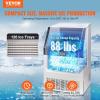 imageVEVOR Commercial Ice Maker Machine 130Lbs24H with 33Lbs Storage 45 Cubes per Cycle Stainless Steel Freestanding ampamp Under Counter Ice Maker with LED Display ampamp SelfCleaning for Home Bar Restaurantwhite